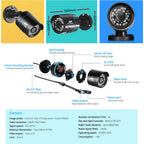 UL-TECH 1080P Security Camera System 4CH DVR with 4 CCTV Bullet Cameras