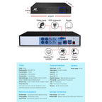 UL-TECH 1080P Security Camera System 4CH DVR with 4 CCTV Square Cameras