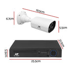 UL-Tech 4CH 5MP PoE NVR Security System, 4 Cameras, Dual-Light Colour Night Vision, Two-Way Audio, AI Motion Detection, IP65-Rated, No Monthly Fees, Wired CCTV Kit for Home, Indoor and Outdoor