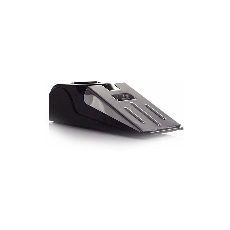 Mini Wireless Vibrator Triggered Wedge Shaped Door Stopper Alert Home Security System Door Alarm Block Jammer Black