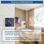 Driveway alarm - Entry detector - Solar driveway alarm - Motion detector - Wireless = Security - Wireless solar driveway alarm - Motion detector - Doorbell - DIY security system - (2 sensors and 1 doorbell)