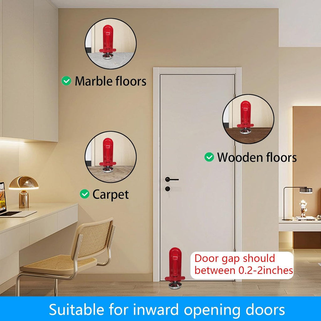 Door security - portable door locks for theft protection while traveling, security for hotel rooms and apartments - drill-free garage door for women and children - peaceful sleep