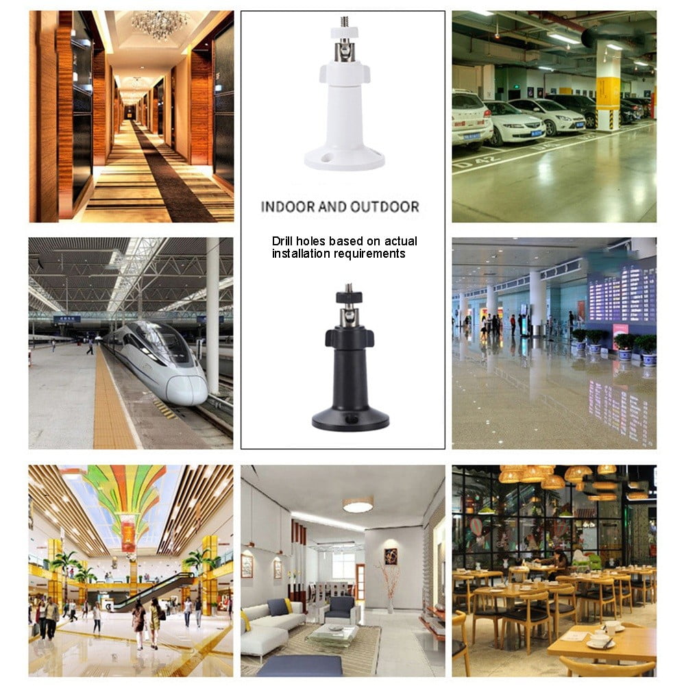 360 Rotating Camera Mount Bracket Universal Indoor Outdoor Security Camera Wall Mount Base White