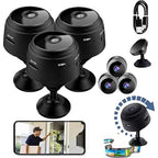 3 Pack Mini Wireless Security Camera 1080P WiFi Magnetic Indoor Outdoor Camera with Motion Detection Night Vision Loop Recording USB Rechargeable for Home Office Surveillance