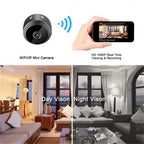 Mini WiFi Security Camera, 1080P Wireless Indoor Camera with Night Vision Flexible Tube Motion Detection and Phone Monitoring