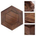1Pc Coffee Wooden Crystal Ball Base Decorative Pedestal for Displaying Artware and Collectibles