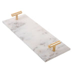 1Pc White Marble Serving Tray for Home Dessert Display and Coffee Storage