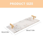 1Pc White Marble Serving Tray for Home Dessert Display and Coffee Storage
