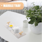 1Pc White Marble Serving Tray for Home Dessert Display and Coffee Storage