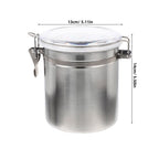 Compact Stainless Steel Sealed Canister for Coffee Beans and Kitchen Storage