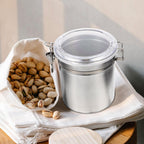 Compact Stainless Steel Sealed Canister for Coffee Beans and Kitchen Storage