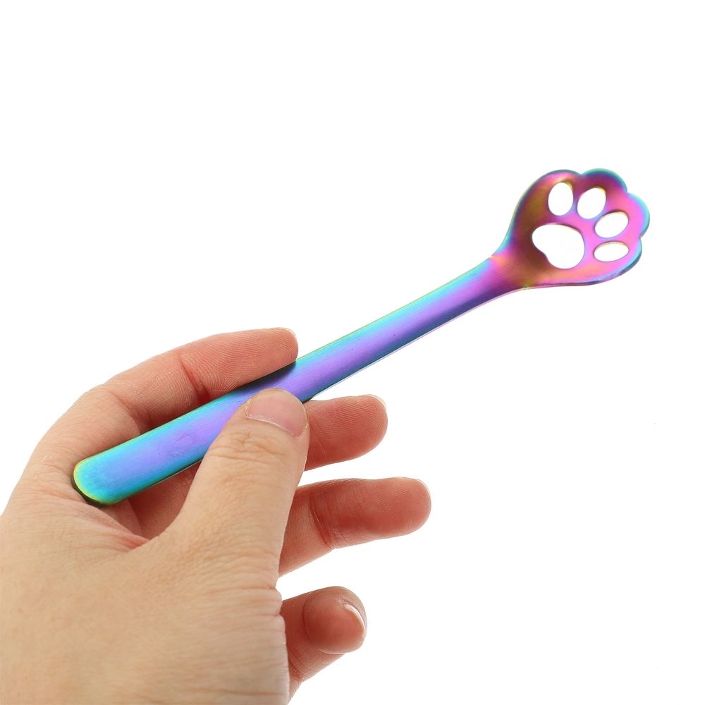 3Pcs Multi Function Cat Paw Spoon Stainless Steel for Coffee Tea and Dessert