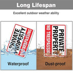 4PCS Reflective Surveillance Warning Signs Metal Security Camera Notice Durable