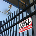 4PCS Reflective Surveillance Warning Signs Metal Security Camera Notice Durable